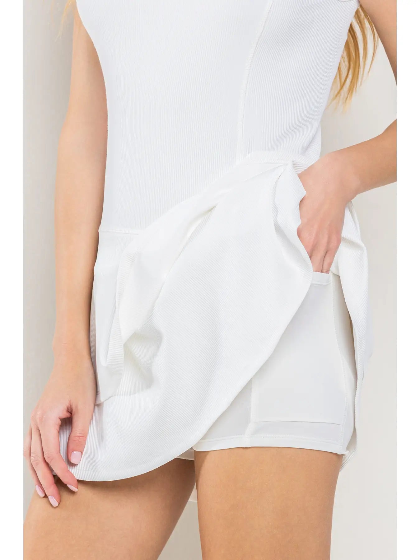 Athleisure V-neck Dress