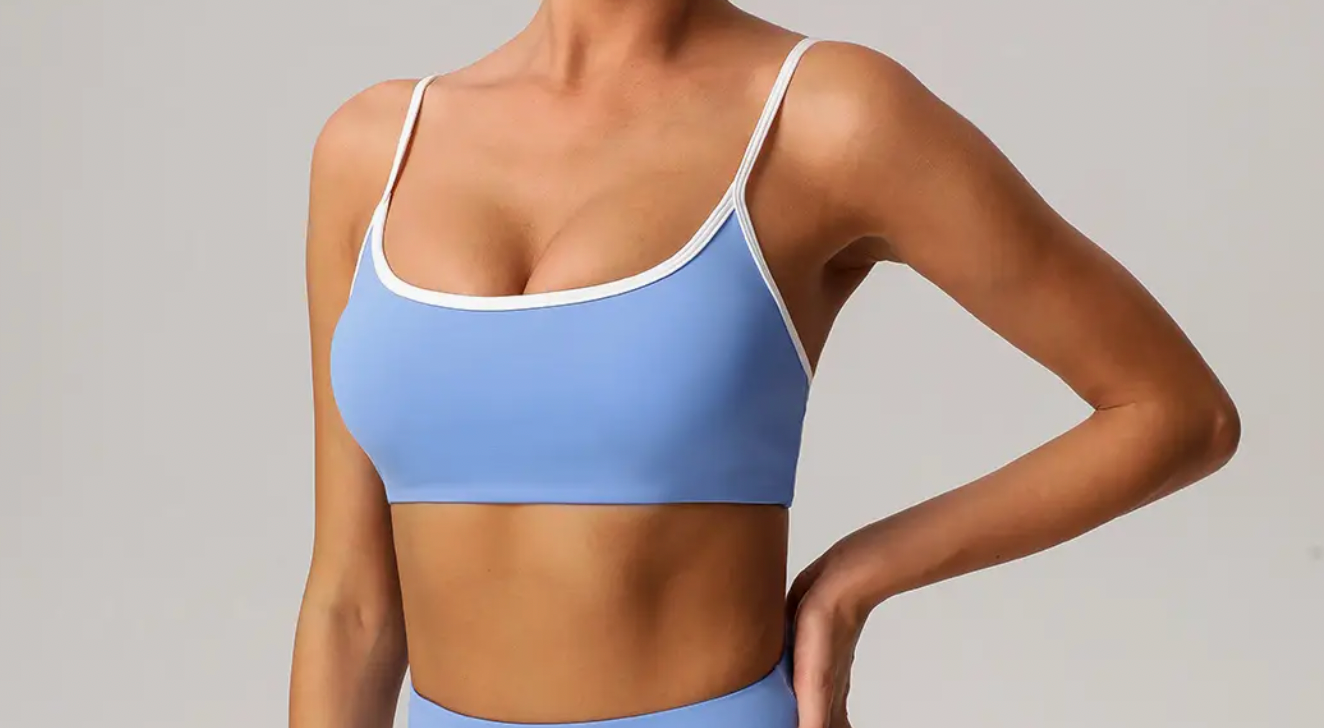 Contrast Sports Bra - Low Tide